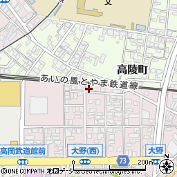 富山県高岡市大野274周辺の地図