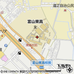 富山県立　富山東高校職員室周辺の地図