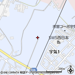 石川県かほく市宇気レ周辺の地図