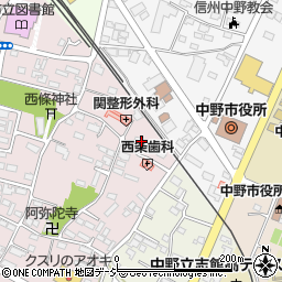 長野県中野市西条896周辺の地図