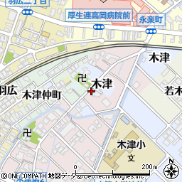 富山県高岡市木津367周辺の地図