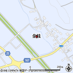 栃木県さくら市金枝周辺の地図
