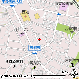 長野県中野市西条1166周辺の地図