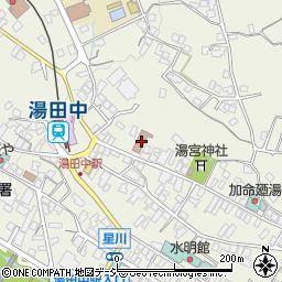 湯田中郵便局周辺の地図