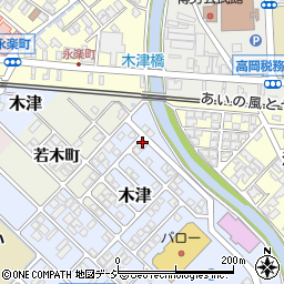 富山県高岡市木津458-37周辺の地図