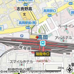 高岡市役所　その他の施設高岡駅観光案内所周辺の地図