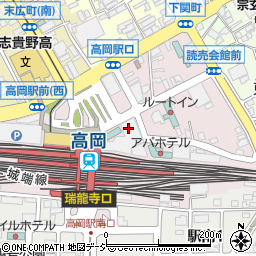 富山県　高岡看護専門学校周辺の地図