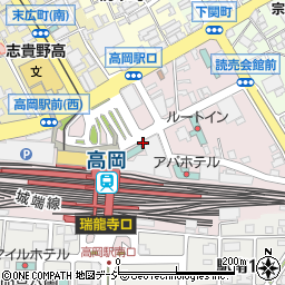 駅前バスターミナル周辺の地図