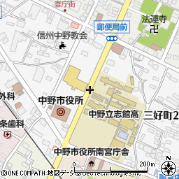 長野県中野市三好町周辺の地図