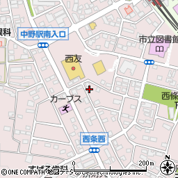 長野県中野市西条1280周辺の地図