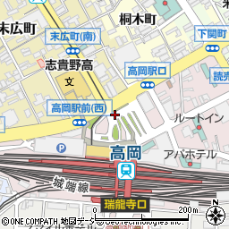 富山県高岡市下関町周辺の地図