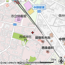 長野県中野市西条1021周辺の地図