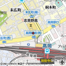 高岡マンテンホテル駅前周辺の地図