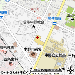 中野市市民会館周辺の地図