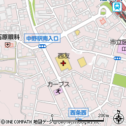 西友中野駅前店周辺の地図