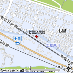 七里公民館周辺の地図
