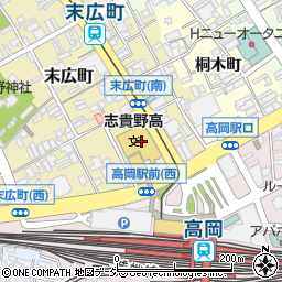 富山県立志貴野高校職員室周辺の地図