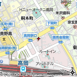 日本海庄や高岡店周辺の地図