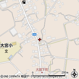 栃木県　警察本部矢板警察署大宮駐在所周辺の地図
