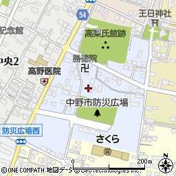 長野県中野市小舘周辺の地図