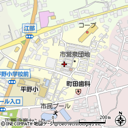 長野県中野市江部泉団地周辺の地図