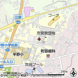 長野県中野市江部（泉団地）周辺の地図