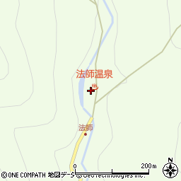 法師温泉長寿館周辺の地図