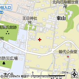 長野県中野市東山周辺の地図