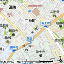 富山県高岡市二番町110周辺の地図
