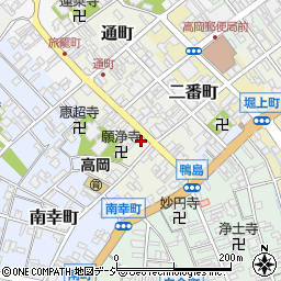 富山県高岡市鴨島町周辺の地図