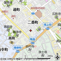 富山県高岡市二番町95周辺の地図
