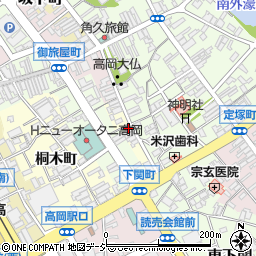 富山県高岡市大仏町周辺の地図