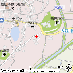 石川県かほく市横山（ム）周辺の地図