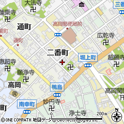 富山県高岡市二番町10周辺の地図