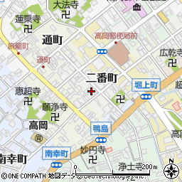 富山県高岡市二番町84周辺の地図