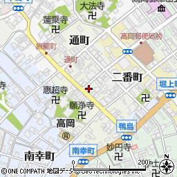 富山県高岡市鴨島町52周辺の地図