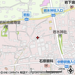 長野県中野市岩船周辺の地図