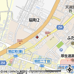 富山県高岡市扇町周辺の地図