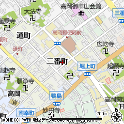 富山県高岡市二番町17周辺の地図