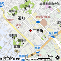 富山県高岡市二番町73周辺の地図