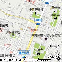 ミシン卸売センター信州中野店周辺の地図