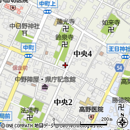長野県中野市中央4丁目2-28周辺の地図