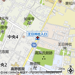 王日神社入口周辺の地図