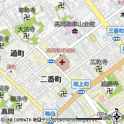 高岡郵便局周辺の地図