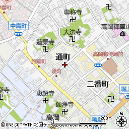〒933-0937 富山県高岡市通町の地図