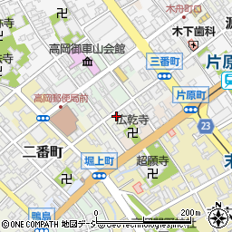 富山県高岡市一番町周辺の地図