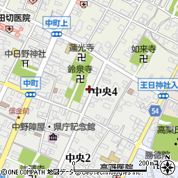 長野県中野市中央4丁目2-24周辺の地図