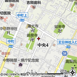 長野県中野市中央4丁目2-21周辺の地図