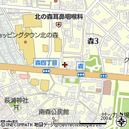 ヘアースタジオＩＷＡＳＡＫＩ　富山森店周辺の地図