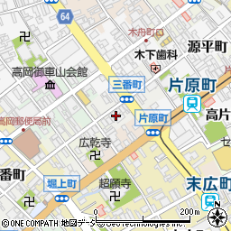 富山県高岡市三番町33周辺の地図